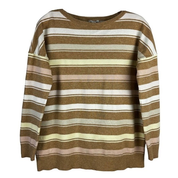 J. Jill Women's Knit Pullover Boatneck Sweater Dropped Shoulder Size XS Stripped - Picture 1 of 9